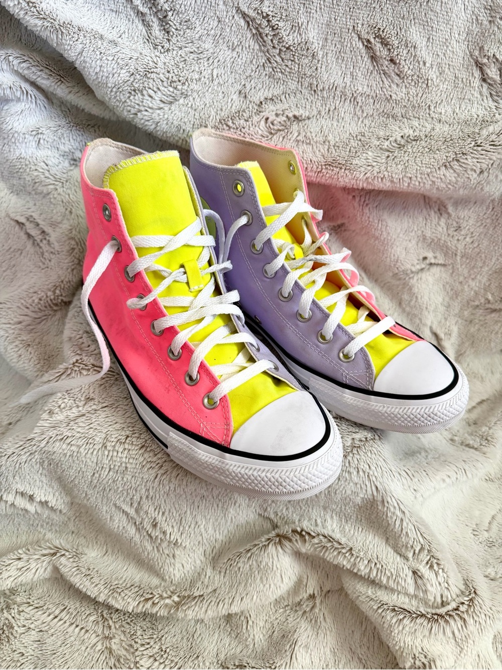 Converse Chuck Taylor All Star High Neon Color Block Electric Blush Men 9.5